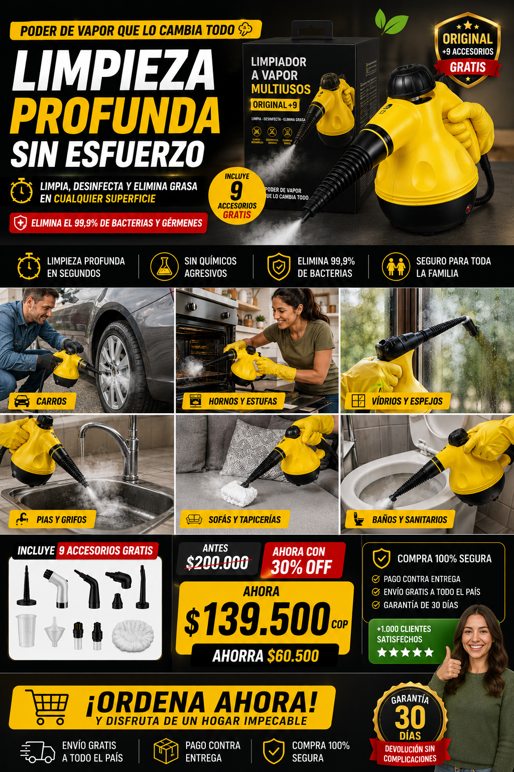 🚨 ¡LA SUCIEDAD YA NO TIENE OPORTUNIDAD! 🚨Limpieza Profunda para Auto, Sofá, Cocina y Pisos Difíciles 🏠✨